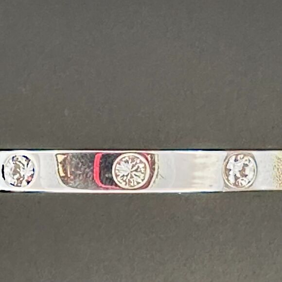 Signed Coach Crystal Bangle – Flush-Set Stones, Sleek Modern Finish Add a touch - Picture 3 of 7